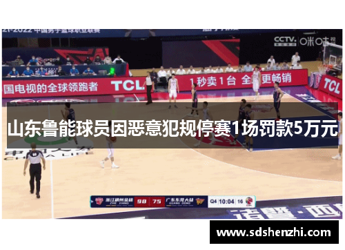 山东鲁能球员因恶意犯规停赛1场罚款5万元